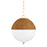 Mitzi Summer 1 Light 14" Pendant, Aged Brass/White - H603701S-AGB