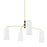 Mitzi Evelyn 4 Light Chandelier, Aged Brass/Soft Black/White - H612804-AGB-SBK