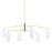 Mitzi Evelyn 6 Light Chandelier, Aged Brass/Soft Black/White - H612806-AGB-SBK