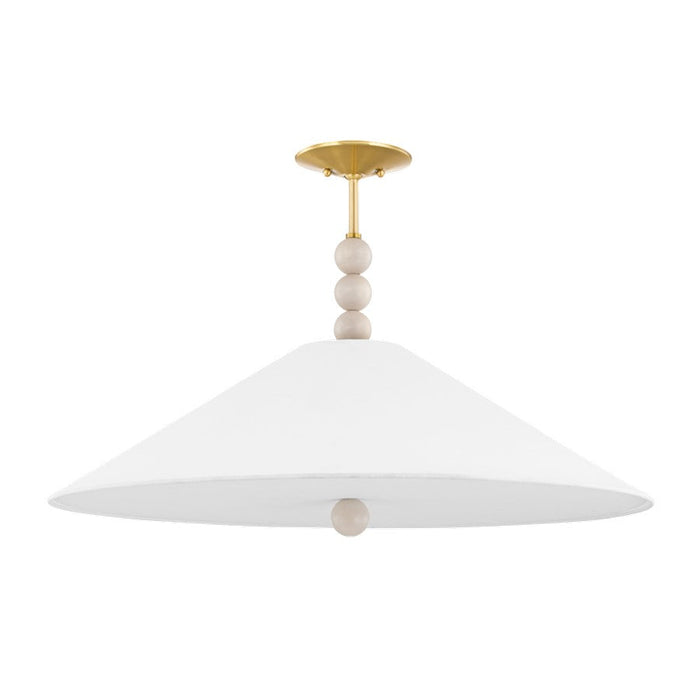 Mitzi Alexis 3 Light Pendant, Aged Brass/White - H615703-AGB