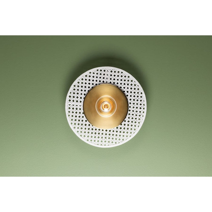 Mitzi Autumn 1 Light Flush Mount, Aged Brass