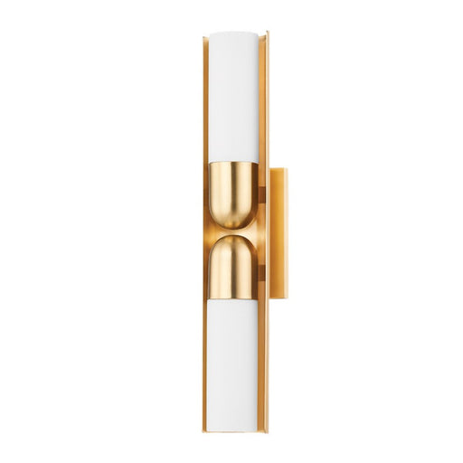 Mitzi Paolo 2 Light Wall Sconce, Aged Brass/Opal Matte - H634102-AGB