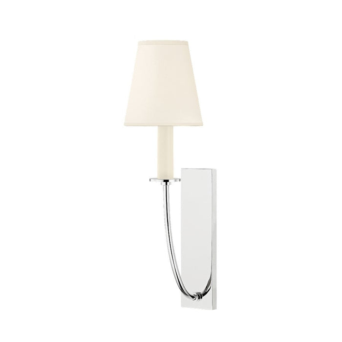 Mitzi Iantha 1 Light Wall Sconce, Polished Nickel/White - H643101-PN