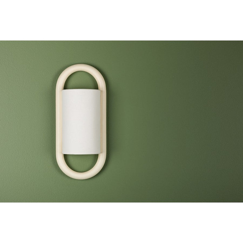 Mitzi Wynter 1 Light Wall Sconce, Textured Cream/White