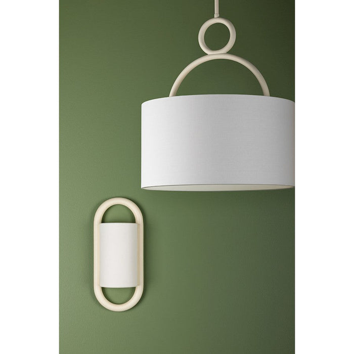 Mitzi Wynter 1 Light Wall Sconce, Textured Cream/White