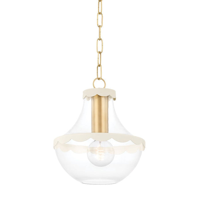 Mitzi Alaina 1 Light 12" Pendant, Aged Brass - H668701S-AGB-SCR