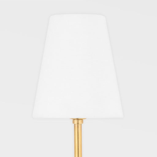 Mitzi Ramona 1 Light Wall Sconce, Aged Brass/White