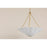 Mitzi Alana 3 Light Pendant, Aged Brass/White