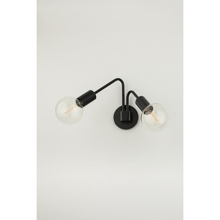 Mitzi Drea 2 Light Wall Sconce, Soft Black