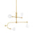 Mitzi Hikari 4 Light Chandelier, Aged Brass/Soft White - H681804-AGB-SWH