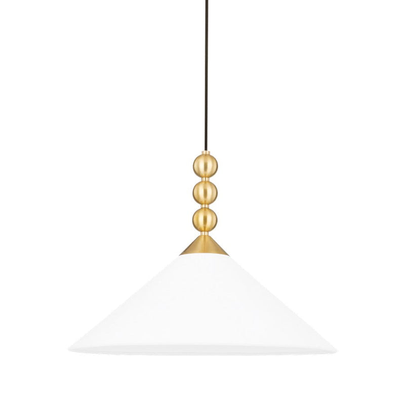 Mitzi Sang 1 Light Pendant, Aged Brass/White - H682701-AGB