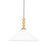 Mitzi Sang 1 Light Pendant, Aged Brass/White - H682701-AGB