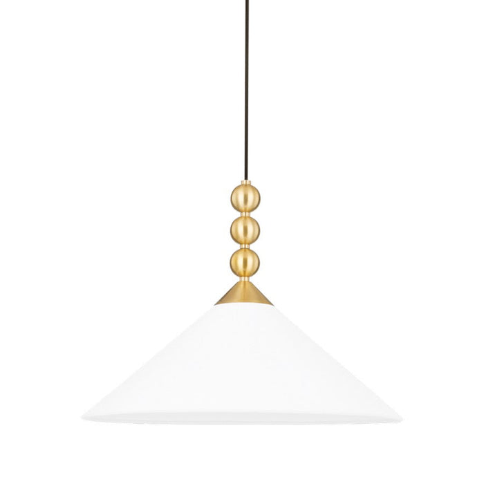 Mitzi Sang 1 Light Pendant, Aged Brass/White - H682701-AGB