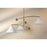 Mitzi Birdie 3 Light Chandelier, Aged Brass/White