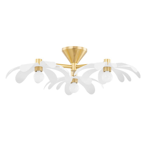 Mitzi Twiggy 3 Light Semi Flush, Aged Brass - H698603-AGB-TWH