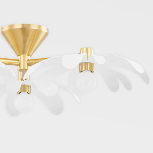 Mitzi Twiggy 3 Light Semi Flush, Aged Brass