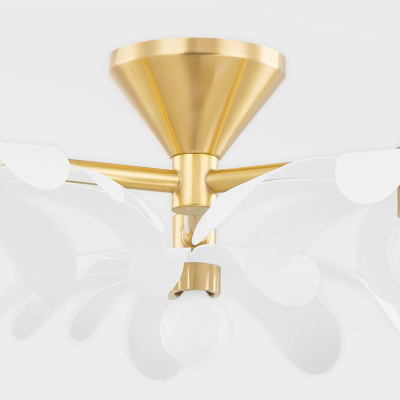 Mitzi Twiggy 3 Light Semi Flush, Aged Brass