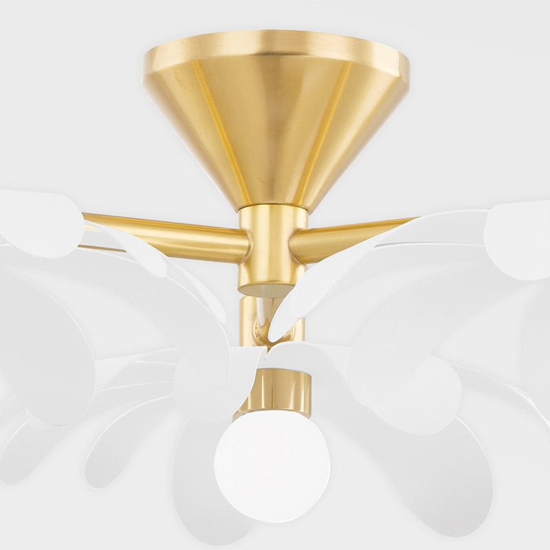 Mitzi Twiggy 3 Light Semi Flush, Aged Brass
