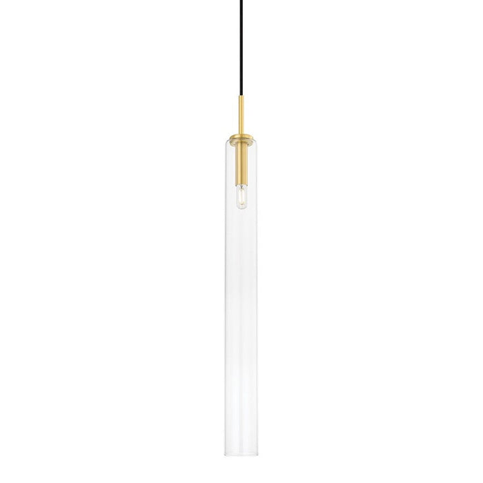 Mitzi Nyah 1 Light 32" Pendant, Aged Brass/Clear - H701701L-AGB