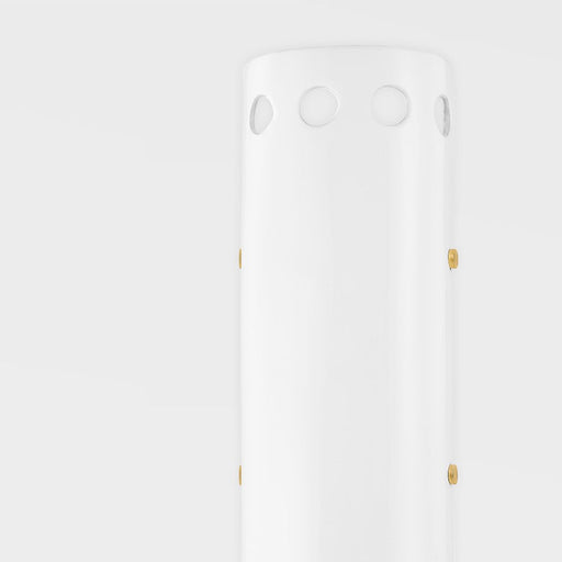 Mitzi Jean 2 Light Wall Sconce, Aged Brass/White