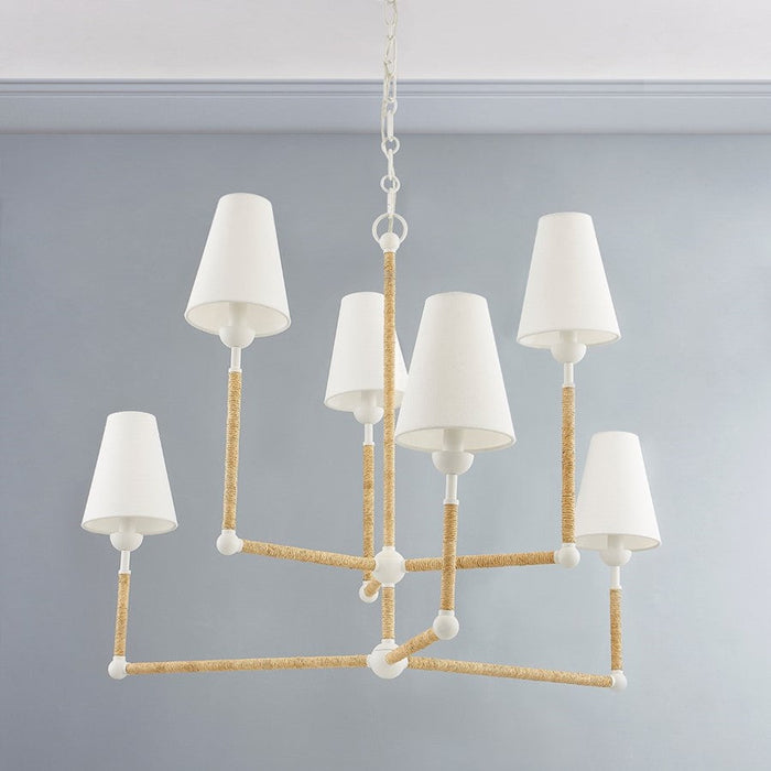 Mitzi Mariana Chandelier, Textured White/White