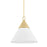 Mitzi Mica 1 Light 18" Pendant, Aged Brass/Aged Brass - H709701L-AGB-TWH