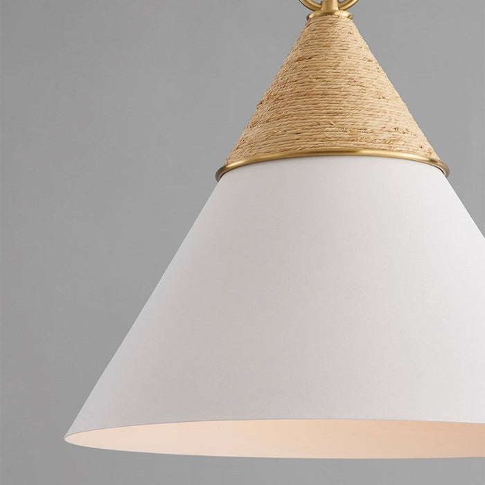 Mitzi Mica 1 Light Pendant, Aged Brass/Aged Brass