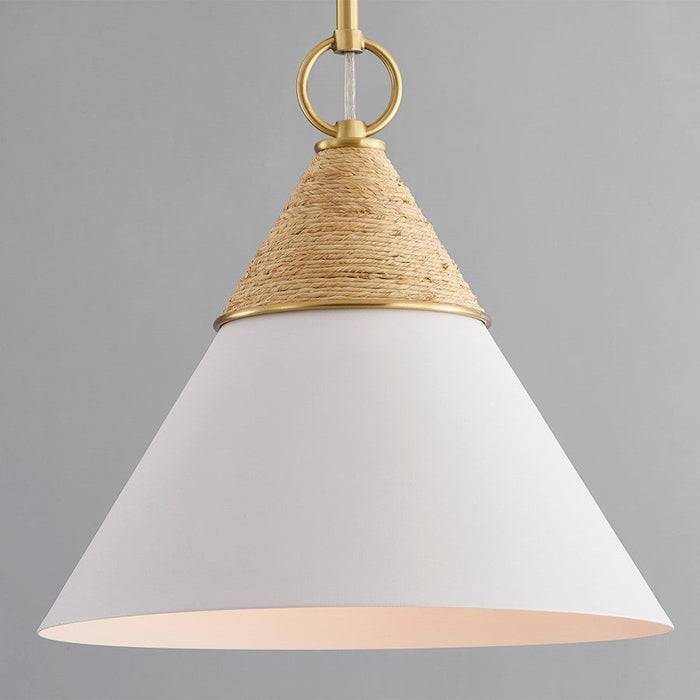 Mitzi Mica 1 Light Pendant, Aged Brass/Aged Brass