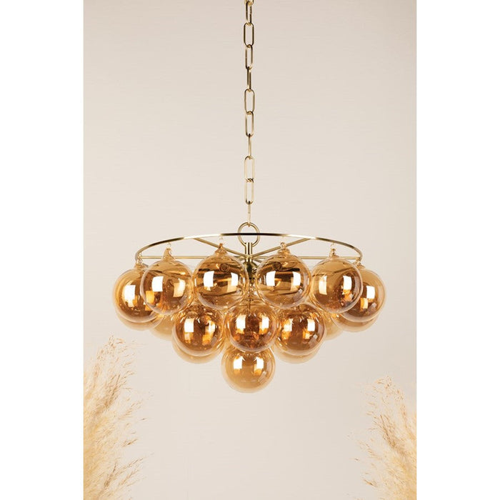 Mitzi Mimi Chandelier, Aged Brass/Champagne