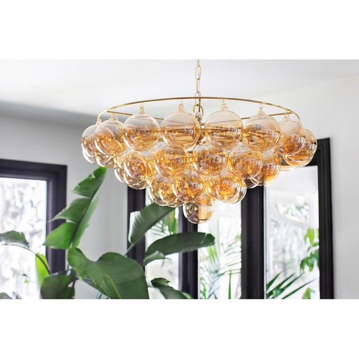 Mitzi Mimi Chandelier, Aged Brass/Champagne