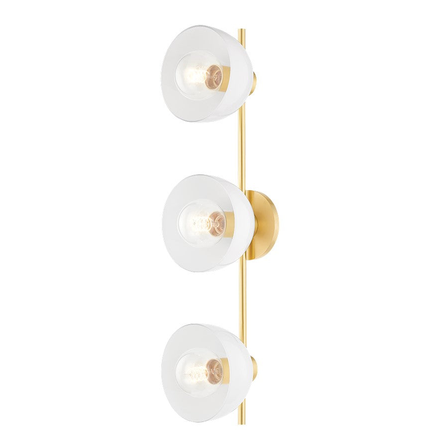 Mitzi Belle 3 Light Bath And Vanity, Aged Brass - H724303-AGB