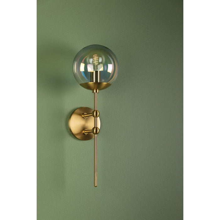 Mitzi Ophelia 1 Light Wall Sconce, Aged Brass