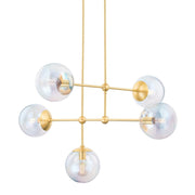 Mitzi Ophelia 5 Light Chandelier, Aged Brass - H726805-AGB