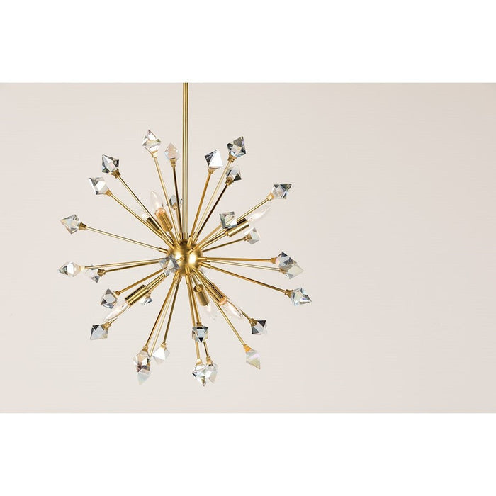 Mitzi Genesis Chandelier, Aged Brass