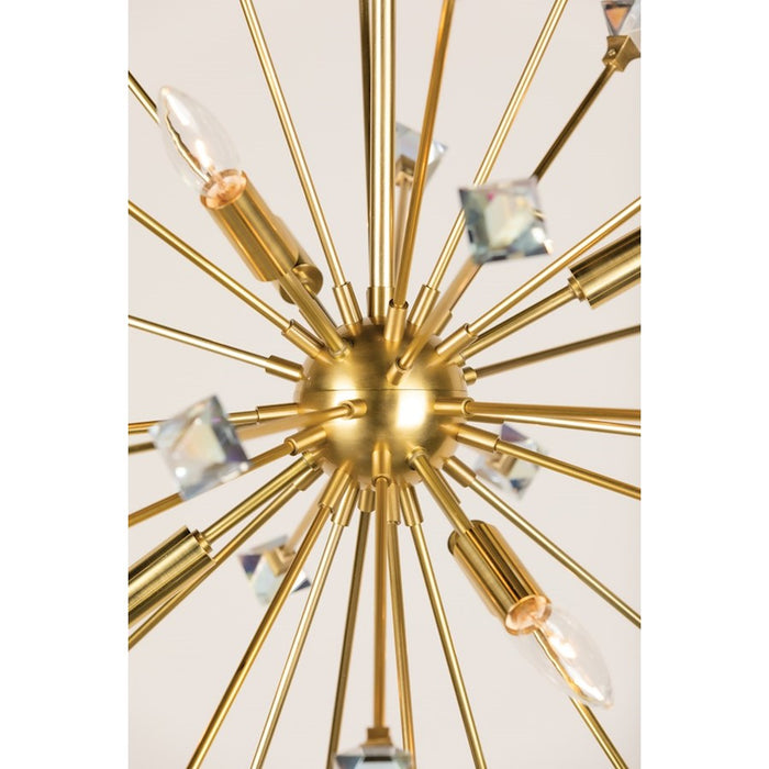 Mitzi Genesis Chandelier, Aged Brass