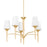 Mitzi Emily 5 Light Chandelier, Gold Leaf/White - H733805-GL