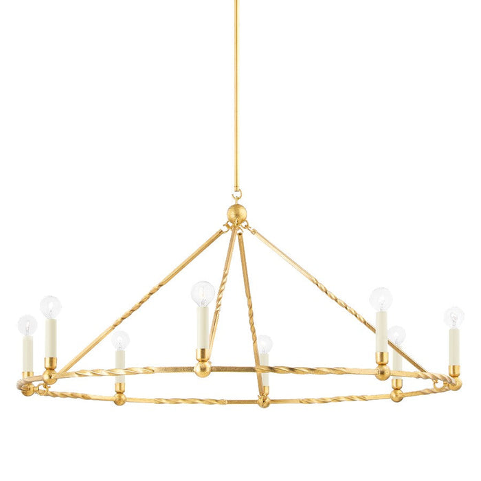 Mitzi Josephine Chandelier, Vintage Gold Leaf