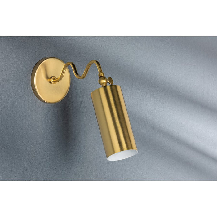 Mitzi Bea 1 Light Wall Sconce, Aged Brass/Aged Brass