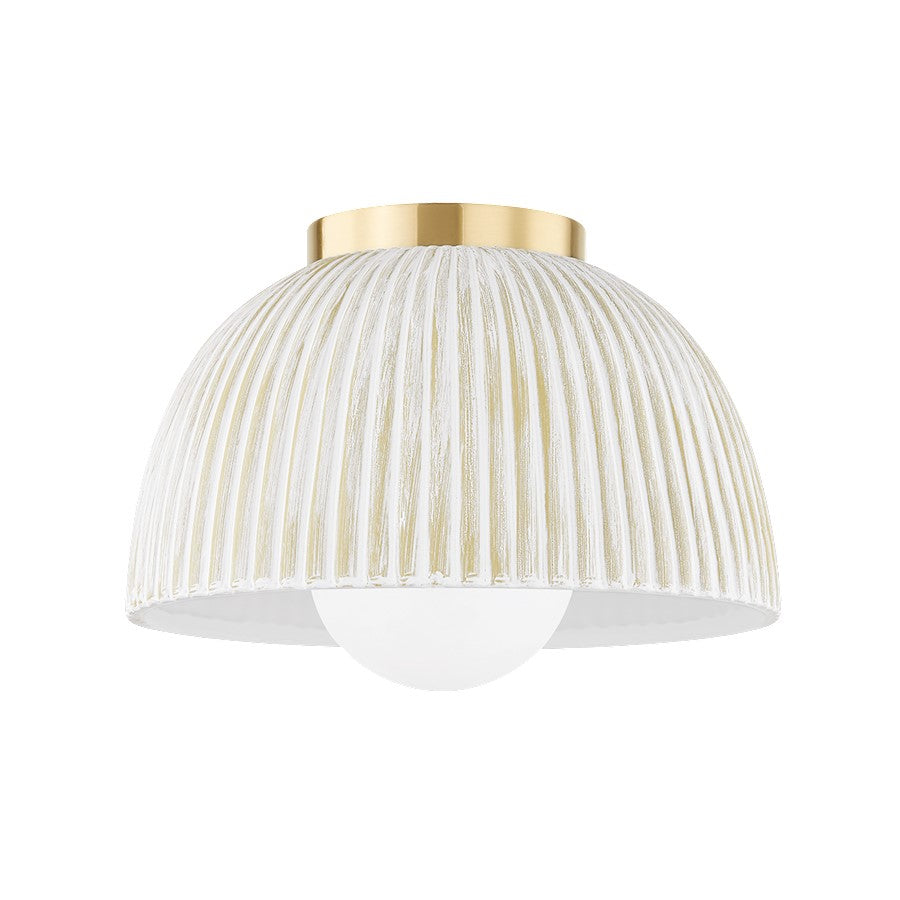 Mitzi Eloise 1 Light Flush Mount, Aged Brass - H750501-AGB-CWW