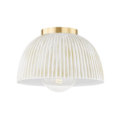 Mitzi Eloise 1 Light Flush Mount, Aged Brass
