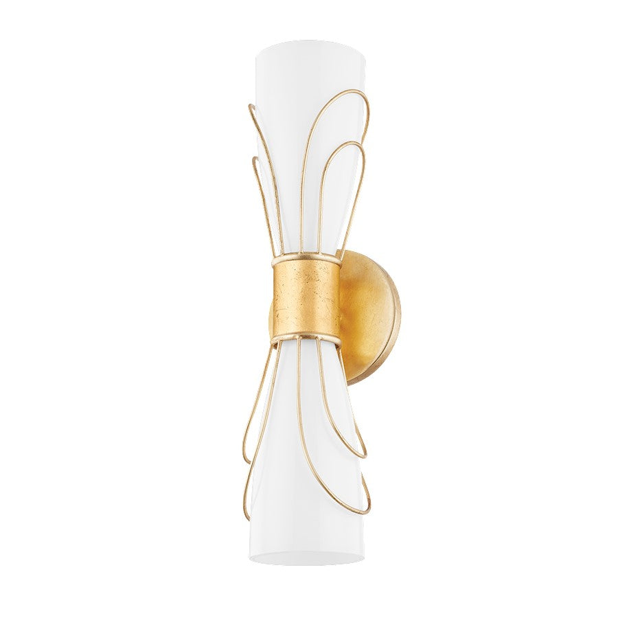 Mitzi Gabriella 2 Light Wall Sconce, Vintage Gold Leaf - H751102-VGL