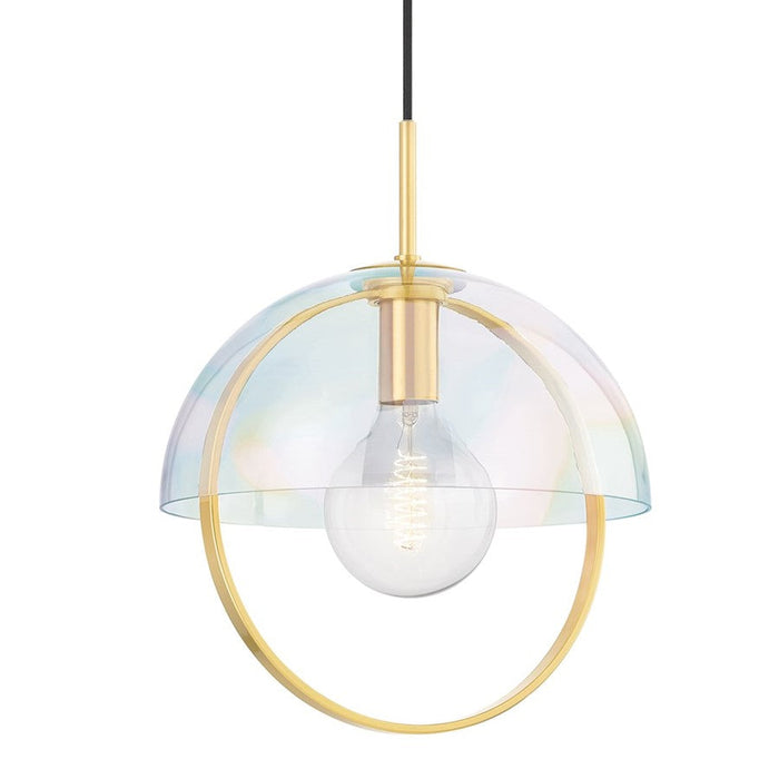 Mitzi Meriah 1 Light 18" Pendant, Aged Brass/Clear - H752701L-AGB