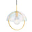 Mitzi Meriah 1 Light Pendant, Aged Brass/Clear