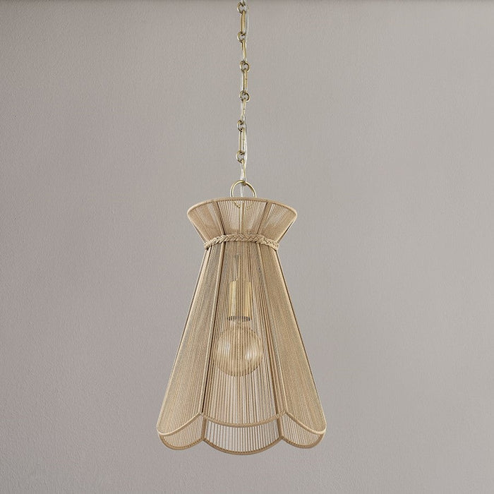 Mitzi Aaliyah 1 Light Pendant, Aged Brass