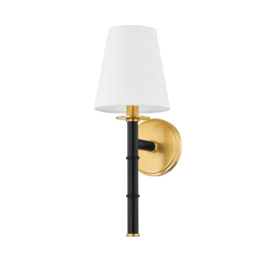 Mitzi Banyan 1 Light Wall Sconce, Aged Brass/Black - H759101-AGB-SBK