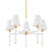 Mitzi Banyan 5 Light Chandelier, Aged Brass/White - H759805-AGB-SWH