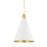 Mitzi Fenimore 1 Light Pendant, Aged Brass/White - H761701A-AGB-SWH