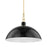 Mitzi Camille 1 Light 11" Pendant, Aged Brass/Glossy Black - H769701L-AGB-GBK