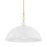 Mitzi Camille 1 Light 11" Pendant, Aged Brass/Glossy White - H769701L-AGB-GWH