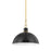 Mitzi Camille 1 Light 9" Pendant, Aged Brass/Glossy Black - H769701S-AGB-GBK